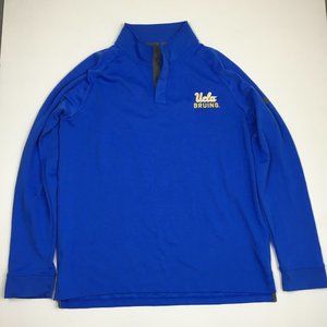 UNDER ARMOUR Loose Fit Blue UCLA Bruins Print 1/4 Snap Button Pullover Shirt